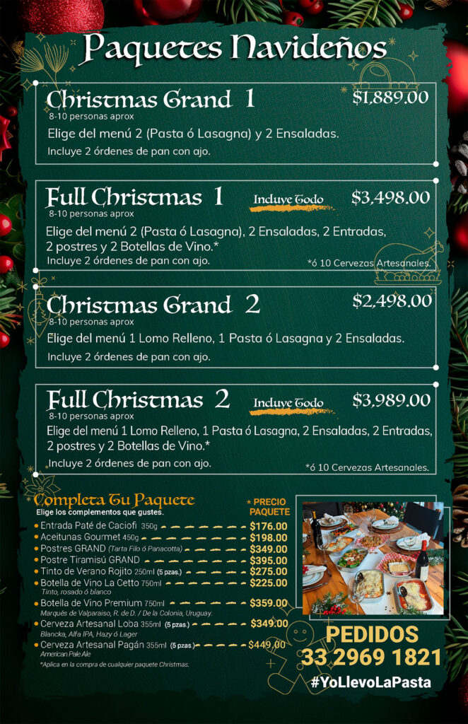 menu navideño molinella